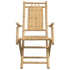 Vidaxl 8 db összecsukható bambusz kerti szék 53 x 66 x 99 cm 3278516
