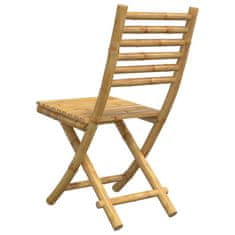 Vidaxl 8 db összecsukható bambusz kerti szék 43x54x88 cm 3278519