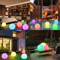 HOME & MARKER® Úszó medence világítás, RGB LED-technológia, 40 cm - POOLGLO