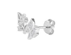 Preciosa Hosszúkás ezüst fülbevaló pillangókkal Butterfly Waltz Candy 5399 00