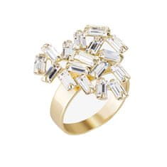 Preciosa Bájos aranyozott gyűrű csiszolt kristályokkal Sugarheart Candy 2462Y00