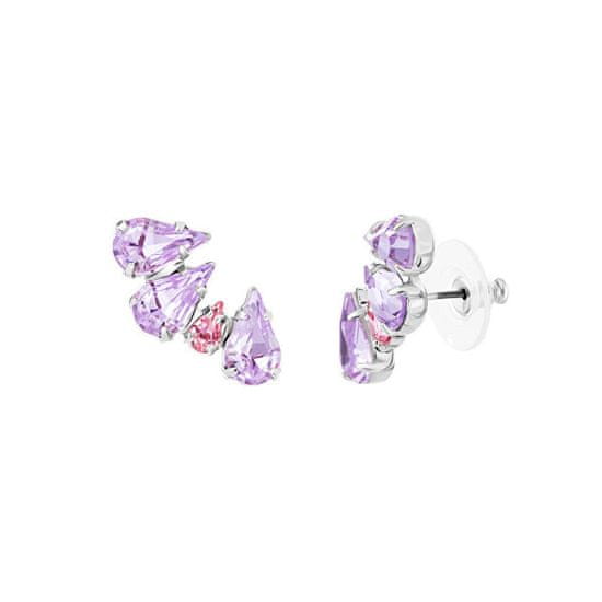 Preciosa Bájos fülbevaló lila kristályokkal Sweet Drop Candy 2469 56