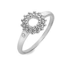 Hot Diamonds Gyönyörű ezüst gyűrű gyémánttal Blossom DR278 (Kerület 59 mm)