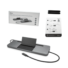 I-TEC USB-C notebook dokkoló szürke (C31FLATDOCKPDPRO) (C31FLATDOCKPDPRO)
