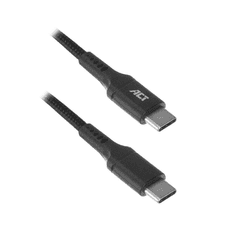 ACT USB-C - USB-C adat- és töltőkábel 1m fekete (AC3096) (AC3096)