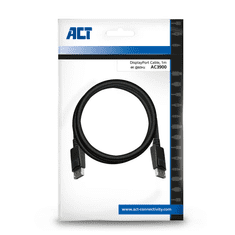 ACT DisplayPort apa/apa összekötő kábel 1m fekete (AC3900) (AC3900)