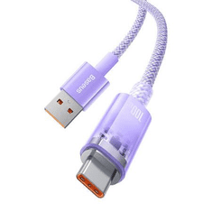 BASEUS Flash USB-A - USB-C gyorstöltőkábel 5A 1m lila (CATS010405) (CATS010405)