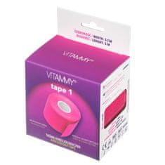Vitammy Tape 1 Kineziológiai szalag, puha, vízálló, rózsaszín