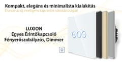 Luxion Egyszerű Fényerőszabályzós Dimmer Érintőkapcsoló Üvegkerettel, Fehér