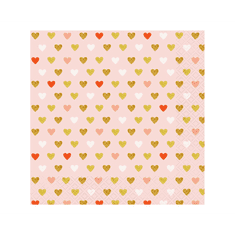 GoDan XOXO Rózsaszín szalvéta szívekkel 33 x 33 cm (20db) (SXR2)