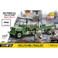 Cobi Medical Willys MB & Trailer 200 darabos építő készlet (2297)
