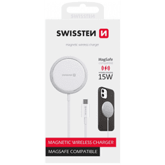 SWISSTEN MagSafe Vezeték nélküli töltő - Fehér (15W) (22055530)