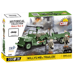 Cobi Medical Willys MB & Trailer 200 darabos építő készlet (2297)