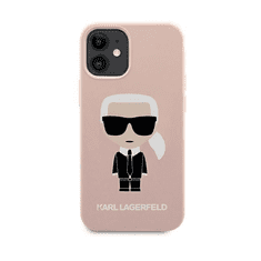 Karl Lagerfeld Fullbody Ikonik Apple iPhone 12 Mini Műanyag Tok - Pink/Mintás (KLHCP12SSLFKPI)