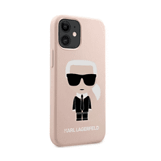 Karl Lagerfeld Fullbody Ikonik Apple iPhone 12 Mini Műanyag Tok - Pink/Mintás (KLHCP12SSLFKPI)