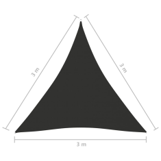 Vidaxl antracitszürke háromszögű oxford-szövet napvitorla 3 x 3 x 3 m (135115)