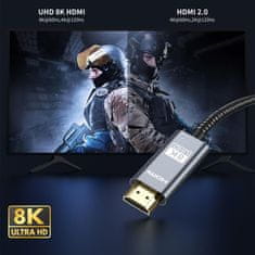 Tech-protect Ultraboost kábel HDMI 2.1 4K / 8K 1m, fekete
