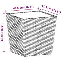 Vidaxl 3 részes bézs polyrattan/üveg bisztrógarnitúra párnával (3278743)