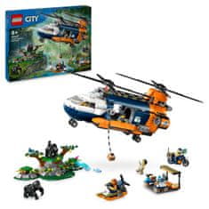 LEGO City 60437 Dzsungelkutató helikopter a bázison
