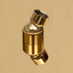 Vidaxl aranyszínű négyszögletes rozsdamentes acél esőztető zuhanyfej 50x50 cm 147712