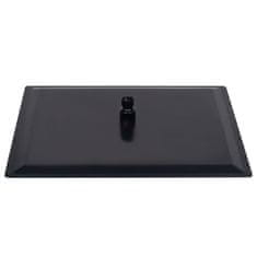 Vidaxl fekete négyszögletes rozsdamentes acél esőztető zuhanyfej 50x50 cm 147699