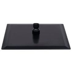 Vidaxl fekete négyszögletes rozsdamentes acél esőztető zuhanyfej 20x20 cm 147695