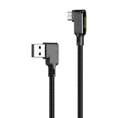 Mcdodo CA-7531 USB-A apa - MicroUSB-B apa 90° 2.0 Adat és töltő kábel - Fekete (1.8m) (CA-7531)
