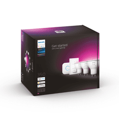Philips Hue White and colour ambience 8719514340107 intelligens fényerő szabályozás Intelligens világítás készlet Bluetooth/Zigbee Fehér 5,7 W