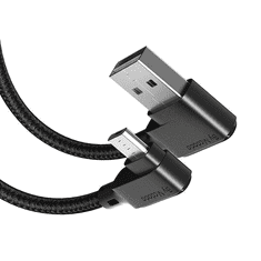 Mcdodo CA-7531 USB-A apa - MicroUSB-B apa 90° 2.0 Adat és töltő kábel - Fekete (1.8m) (CA-7531)