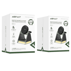 AceFast E17 MagSafe 3in1 Wireless töltő - Fekete + USB-A - USB-C Kábel (E17)