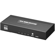 Goobay 60815 AVS 44-4 HDMI splitter 4-port Fekete (60815)