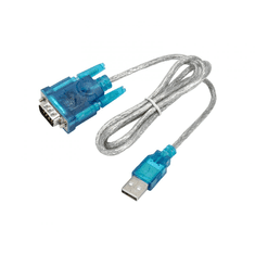 Akyga AK-CO-02 USB Type-A apa - RS-232 apa Adatkábel - Ezüst/Kék (1m)