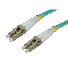 Intellinet 302747 optikai patch kábel 50/125 LC duplex 2m - Zöld/Szürke (302747)