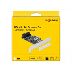 DELOCK 90396 4x belső SATA/1x M.2 port bővítő PCIe kártya (90396)