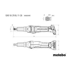 Metabo GVB 18 LTX BL 11-28 Akkus egyenescsiszoló (akku és töltő nélkül) (600826850)