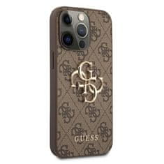 Guess Guess 4G nagy fém logó – tok iPhone 13 Pro Max készülékhez (barna) 