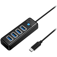 Orico PW4U-C3-015-BK-BP USB Type-C 3.0 HUB (4 port) (ORICO-PW4U-C3-015-BK-BP)