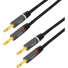 LogiLink CA1210 Banándugós audió kábel (3m) (CA1210)