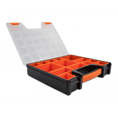 DELOCK Sortimentsbox mit 14 Fächern orange / schwarz (18420)