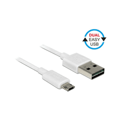 DELOCK USB Kabel A -> Micro-B St/St 0.20m weiß Easy USB (84805)