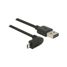 DELOCK USB Kabel A -> Micro-B St/St 1.00m 90°gew. Eas (83848)