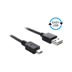 DELOCK Easy-USB-Kabel 2.0 A -> MiniB 5Pin St/St 0.5m schwarz (85158)