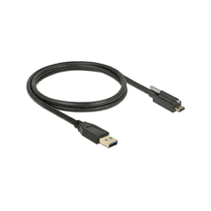 DELOCK USB-Kabel Superspeed 10 Gbps A->C St/St Schraube 1.0m (83717)