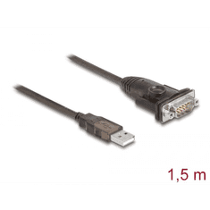 DELOCK USB 2.0 Type-A - 1 x Serial RS-232 D-Sub 9 pin apa adapter 1,5m (62645) (DeLock62645)