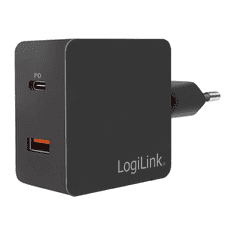 LogiLink wall charger power adapter - USB, USB-C - 18 Watt (PA0220)