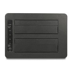 DELOCK 2x SATA HDD / SSD külső dokkoló fekete (64183) (delock64183)