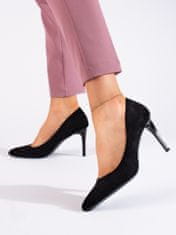 Amiatex Női körömcipő 108356 + Nőin zokni Gatta Calzino Strech, fekete, 40