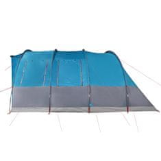 Vidaxl 7 személyes kék vízálló alagút alakú családi sátor 94626