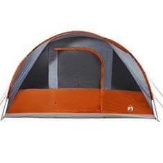 Vidaxl 7 személyes szürke és narancssárga vízálló alagút családi sátor 94627