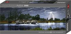 Heye Elefántcsordás panoráma puzzle (Botswana) 2000 darab